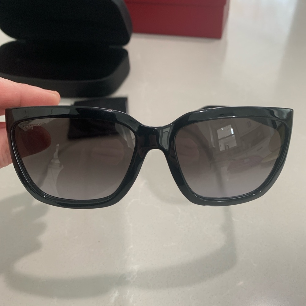 Salvatore Ferragamo Black Sunglasses